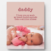 Pap Poem en Custom Baby Girl Foto Fotoplaat (Voorkant)