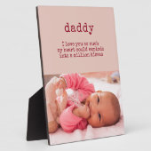 Pap Poem en Custom Baby Girl Foto Fotoplaat (Zijkant)