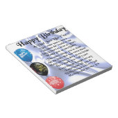 Pap Poem Happy Birthday Notitieblok (Schuin)