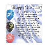 Pap Poem Happy Birthday Notitieblok (Voorkant)