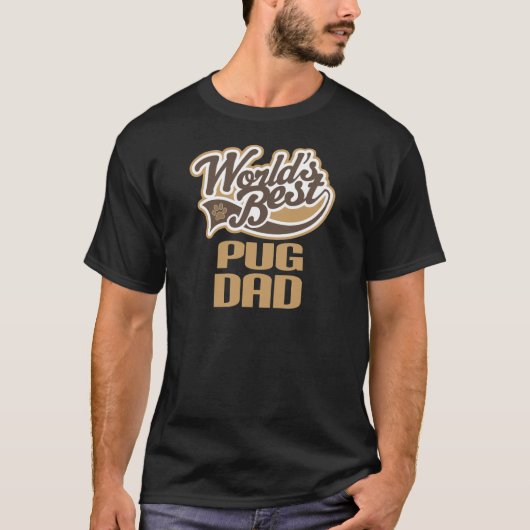 Pap pug (beste werelden) t-shirt (Voorkant)