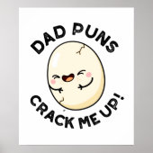 Pap Puns bekraik me op Funny Egg Pun Poster (Voorkant)