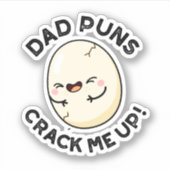 Pap Puns bekraik me op Funny Egg Pun Sticker (Voorkant)