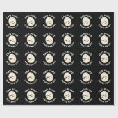 Pap Puns bekrak me op Funny Egg Pun Dark BG Cadeaupapier (Vlak)