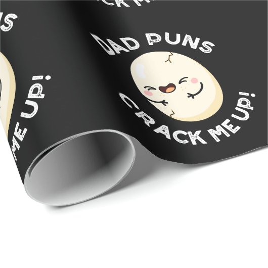Pap Puns bekrak me op Funny Egg Pun Dark BG Cadeaupapier (Rol Hoek)