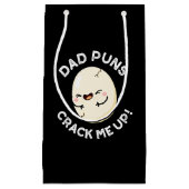 Pap Puns bekrak me op Funny Egg Pun Dark BG Klein Cadeauzakje (Voorkant)
