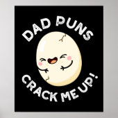Pap Puns bekrak me op Funny Egg Pun Dark BG Poster (Voorkant)