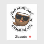 Pap Puns, ik heb een grappige kokokosnoot nodig Sticker (Vel)