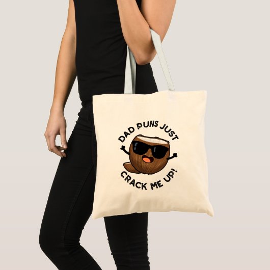 Pap Puns, ik heb een grappige kokokosnoot nodig Tote Bag (Voorkant (product))