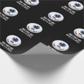 Pap Puns is hoe Eye Roll Funny Eye Pun Dark BG Cadeaupapier (Hoek)