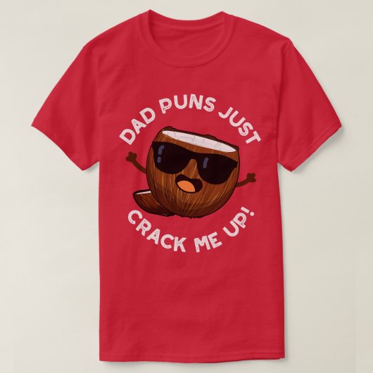 Pap Puns me op Cute Coconut Pun T-shirt (Design voorkant)