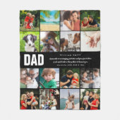 Pap Quote16 Foto Collage Black en White Fleece Deken (Voorkant)