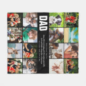 Pap Quote16 Foto Collage Black en White Fleece Deken (Voorkant (Horizontaal))
