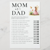 Pap Raad wie Baby shower spel Fairy Princess Flyer (Voorkant)