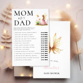 Pap Raad wie Baby shower spel Fairy Princess Flyer