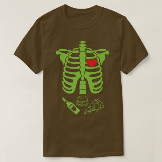 Pap ray Skeleton Xray Funny Halloween T-shirt (Design voorkant)