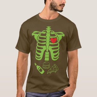 Pap ray Skeleton Xray Funny Halloween T-shirt
