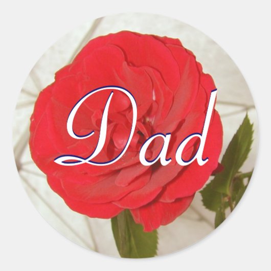 Pap Red Rose Sticker (Voorkant)