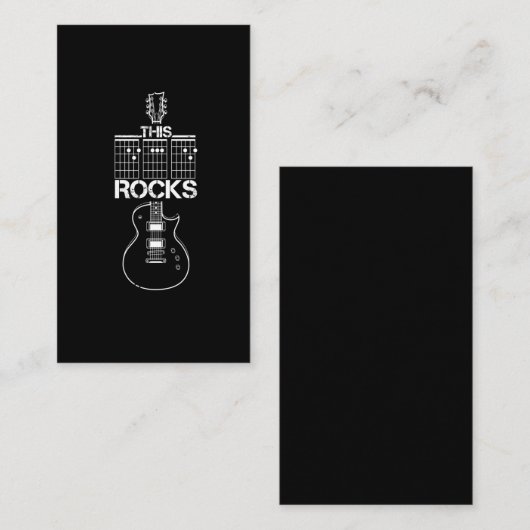 Pap Rocks Guitar Chord Guitarist Vader Musicus Visitekaartje (Voorkant / Achterkant)