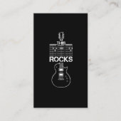 Pap Rocks Guitar Chord Guitarist Vader Musicus Visitekaartje (Voorkant)