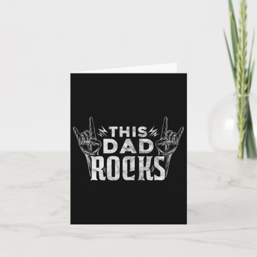 Pap Rocks Rock N Roll Heavy Metal Fathers Day Kaart (Voorkant)