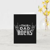 Pap Rocks Rock N Roll Heavy Metal Fathers Day Kaart (Gele Bloem)