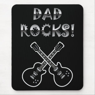 Pap Rocks. Zwarte en witte gitaren Muismat