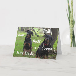 Pap Rottweiler-Vaderdag Kaart