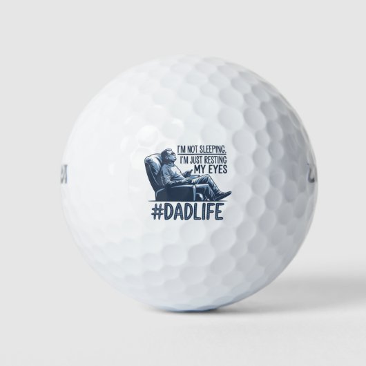 Pap rust ogen grappig citaat cadeau golfballen (Voorkant)