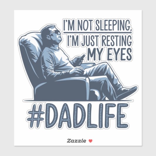 Pap rust ogen grappig citaat cadeau sticker (Vel)