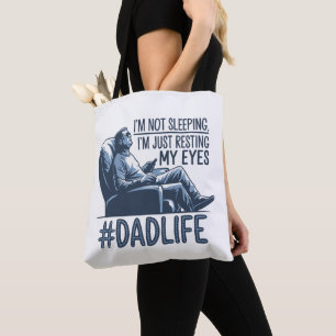Pap rust ogen grappig citaat cadeau tote bag