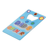 Pap, s creditkaart flessenopener (Voorkant Gekanteld)