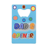 Pap, s creditkaart flessenopener (Achterkant)