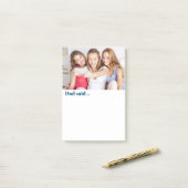 Pap Said Fun Custom Foto Post-it® Notes (Op bureau)