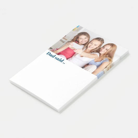 Pap Said Fun Custom Foto Post-it® Notes (Schuin)