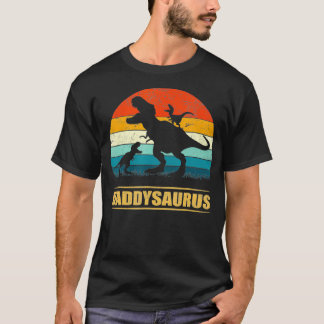 Pap Saurus papa Dinosaur T re 2 Kinder familie Fat T-shirt