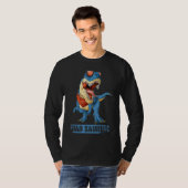 Pap Saurus Rex Dinosaur Mannen Vaderdag Stepdad F T-shirt (Voorkant volledig)