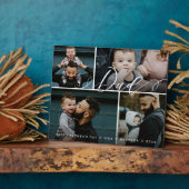 Pap Script | Happy Fathers Day 4 Photo Collage Fotoplaat (Zijkant)