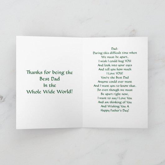 Pap Sentimental Coronavirus Vaderdag Card Kaart (Binnen)