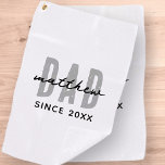 Pap Sinds 20XX Modern Eenvoudig Preppy Golfhanddoek<br><div class="desc">Dit eenvoudige en moderne ontwerp bestaat uit san serif typografie.</div>