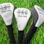 Pap Sinds 20XX Modern Eenvoudig Preppy Golfheadcover<br><div class="desc">Dit eenvoudige en moderne ontwerp bestaat uit san serif typografie.</div>