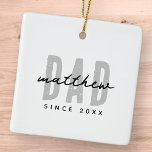 Pap Sinds 20XX Modern Eenvoudig Preppy Keramisch Ornament<br><div class="desc">Dit eenvoudige en moderne ontwerp bestaat uit san serif typografie.</div>