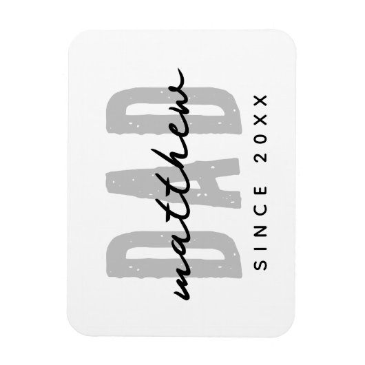 Pap Sinds 20XX Modern Eenvoudig Preppy Magneet (Verticaal)