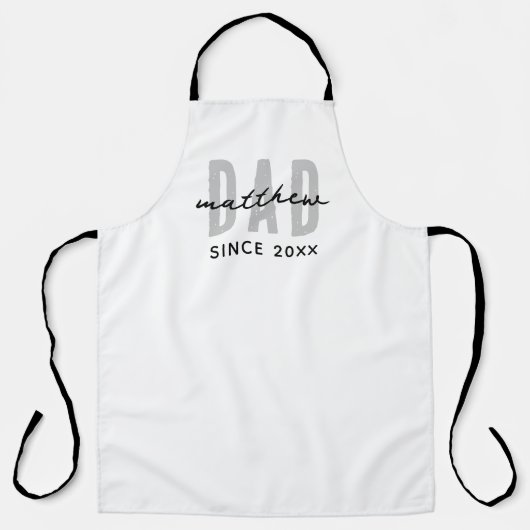 Pap Sinds 20XX Modern Eenvoudig Preppy Schort (Voorkant)