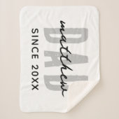 Pap Sinds 20XX Modern Eenvoudig Preppy Sherpa Deken (Voorkant)