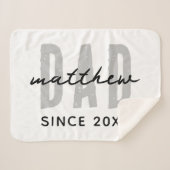 Pap Sinds 20XX Modern Eenvoudig Preppy Sherpa Deken (Voorkant (horizontaal))