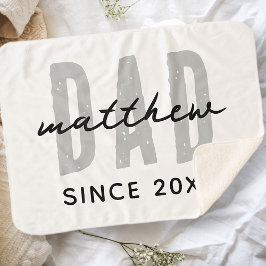 Pap Sinds 20XX Modern Eenvoudig Preppy Sherpa Deken