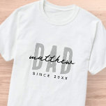 Pap Sinds 20XX Modern Eenvoudig Preppy T-shirt<br><div class="desc">Dit eenvoudige en moderne ontwerp bestaat uit san serif typografie.</div>