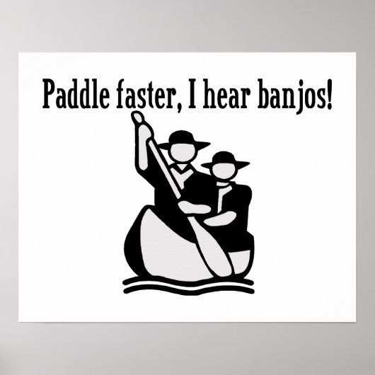 Pap sneller ik hoor banjos poster (Voorkant)