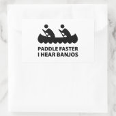Pap sneller ik hoor banjos rechthoekige sticker (Tas)